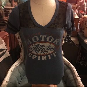 Womens affliction graphic T-shirt